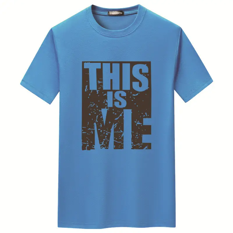 Men Orange Printed T-Shirt Short Sleeve Loose Fit - Image 16