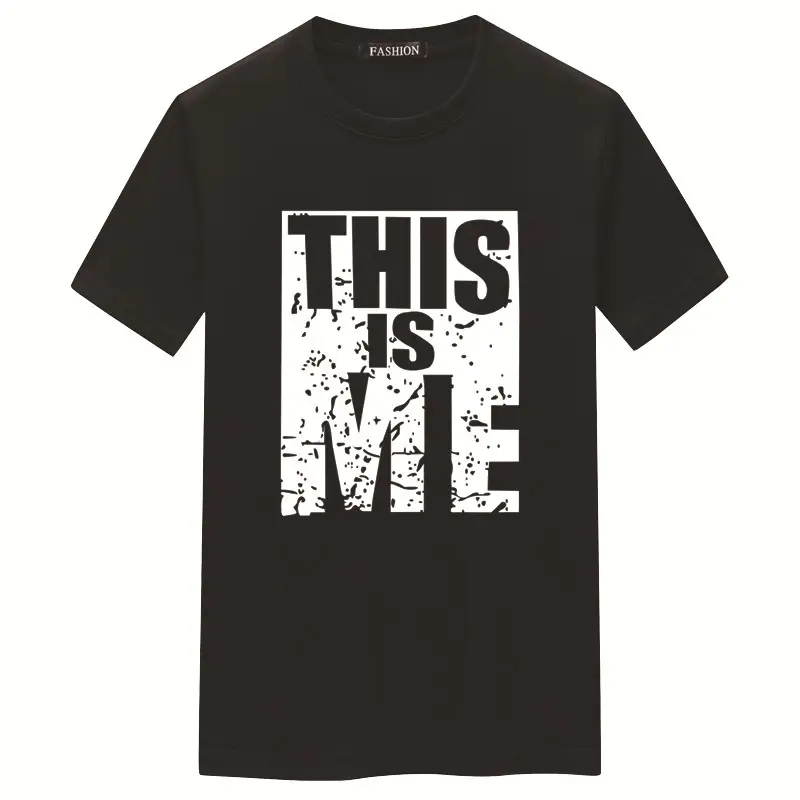 Men Orange Printed T-Shirt Short Sleeve Loose Fit - Image 3