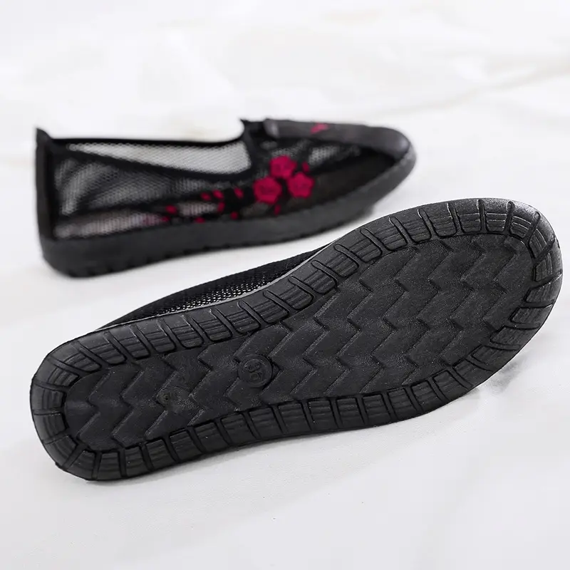 Old Beijing Cloth Shoes, Summer Soft Slip-On Mesh Shoes for Women, Middle-Aged and Elderly Mother's Shoes, Factory Direct Delivery, Casual and Versatile - Image 6