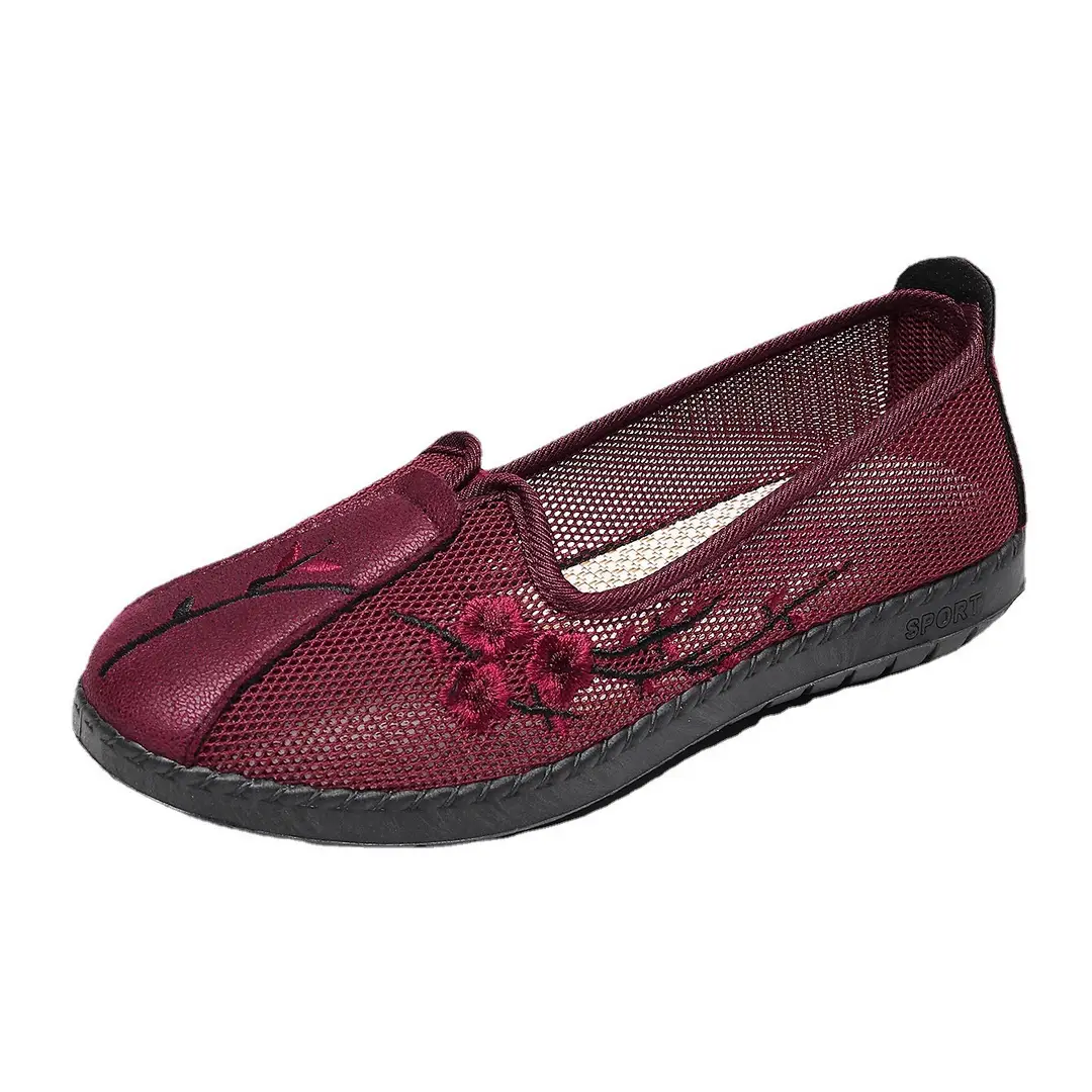 Old Beijing Cloth Shoes, Summer Soft Slip-On Mesh Shoes for Women, Middle-Aged and Elderly Mother's Shoes, Factory Direct Delivery, Casual and Versatile - Image 7