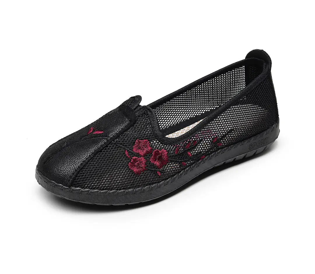 Old Beijing Cloth Shoes, Summer Soft Slip-On Mesh Shoes for Women, Middle-Aged and Elderly Mother's Shoes, Factory Direct Delivery, Casual and Versatile - Image 2