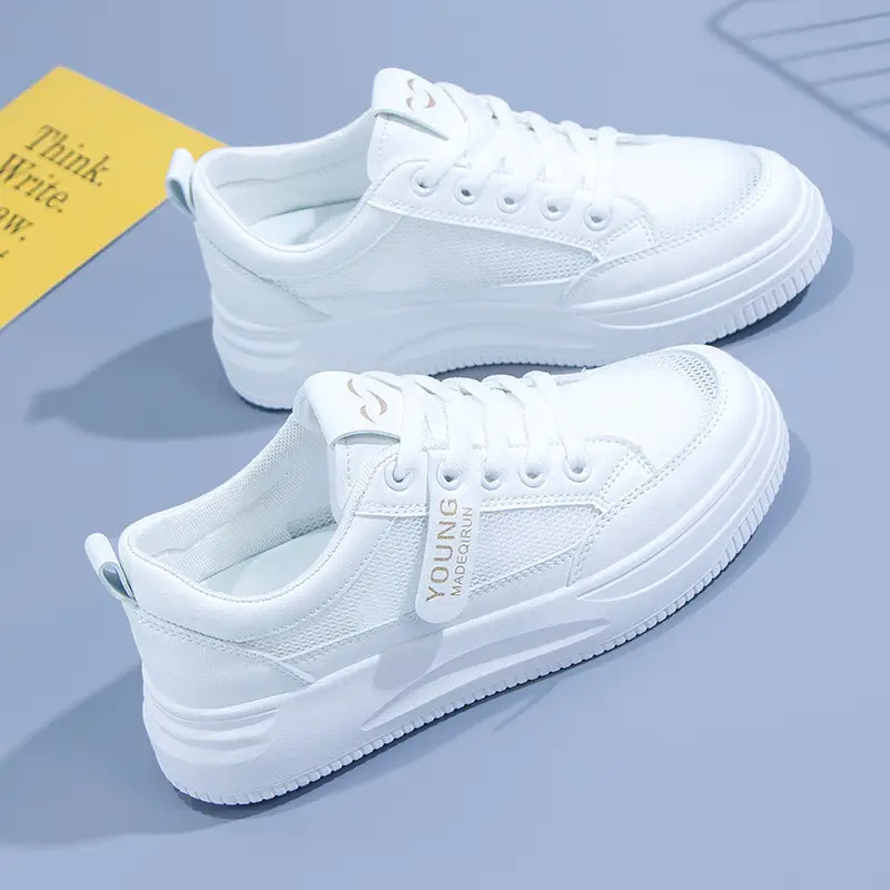 Women White Mesh Casual Sneakers 2025 Summer - Image 6