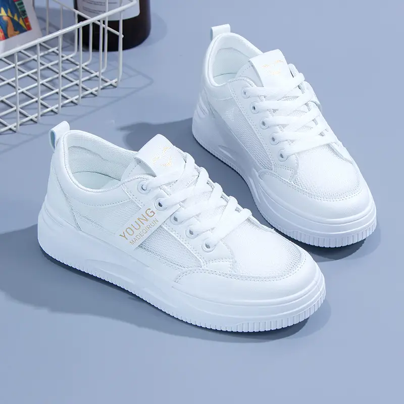 Women White Mesh Casual Sneakers 2025 Summer - Image 8