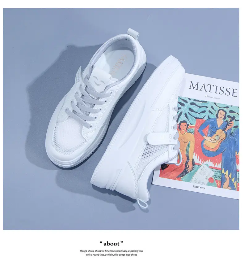 Women White Mesh Casual Sneakers 2025 Summer — feature 15
