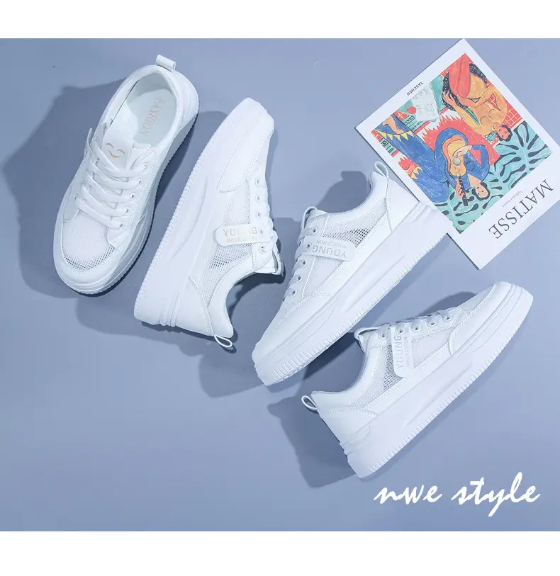 Women White Mesh Casual Sneakers 2025 Summer — feature 3