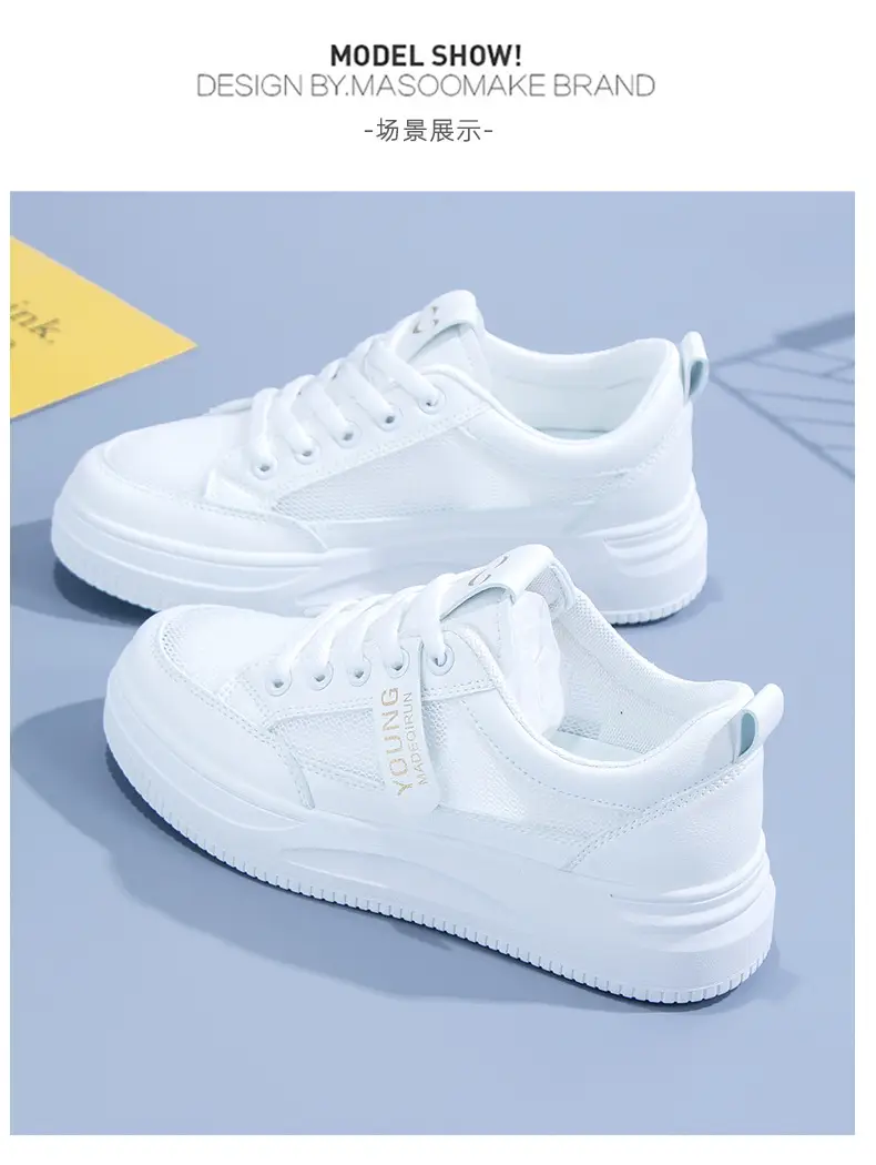 Women White Mesh Casual Sneakers 2025 Summer — feature 8
