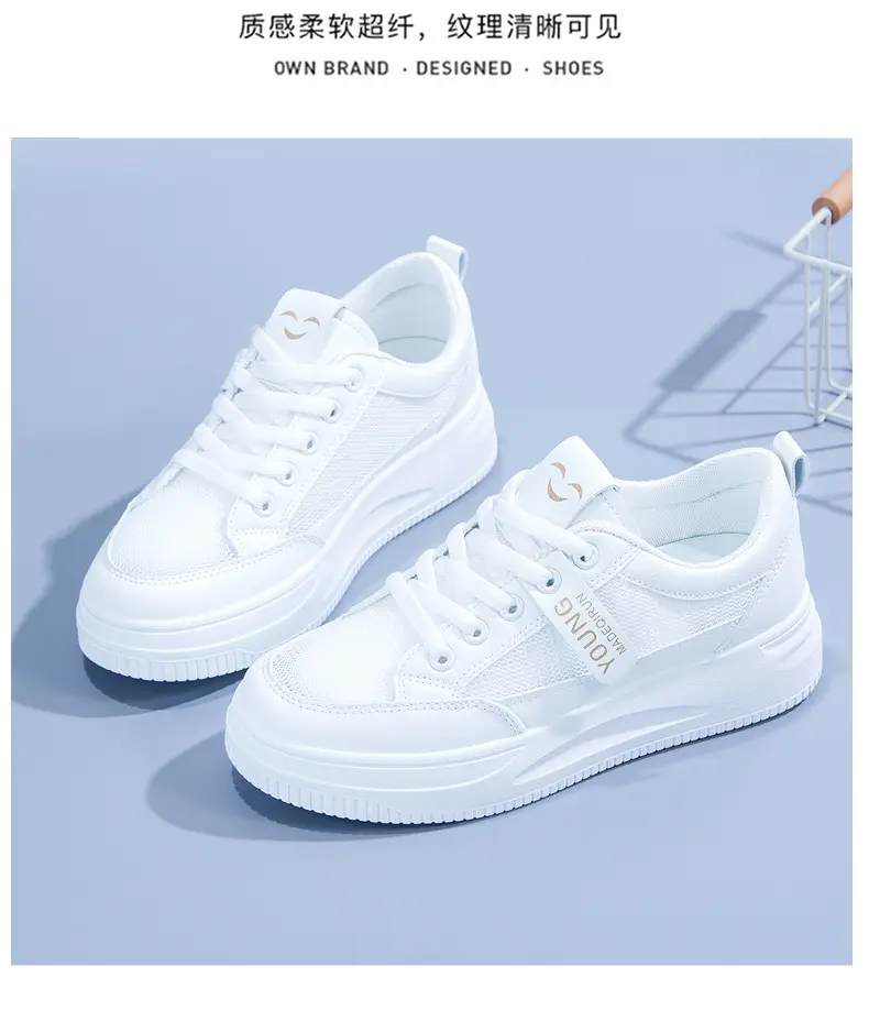 Women White Mesh Casual Sneakers 2025 Summer — feature 9