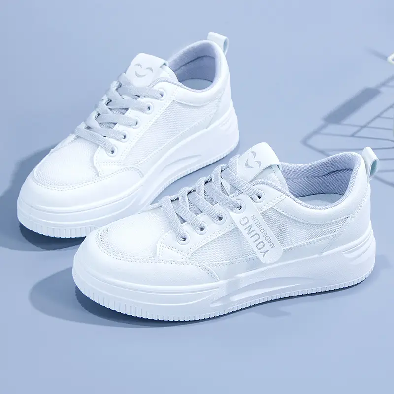 Women White Mesh Casual Sneakers 2025 Summer - Image 2