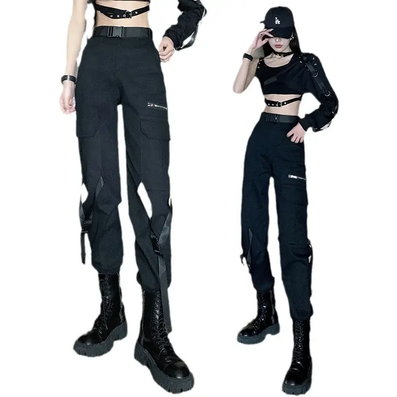 Black Camisole Leggings with Long Sleeve Top for Dance Wear - Image 5