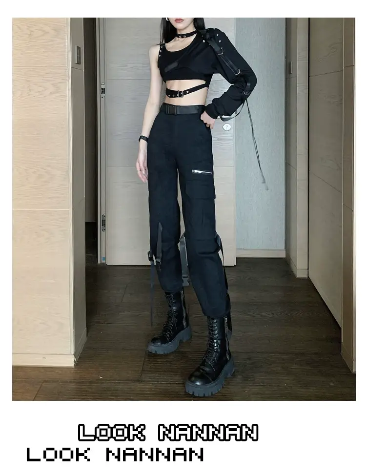 Black Camisole Leggings with Long Sleeve Top for Dance Wear — feature 12