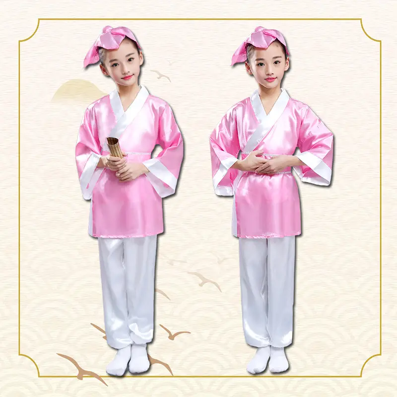 Pink Hanfu Children's Costumes for Kindergarten & Parties - Image 8