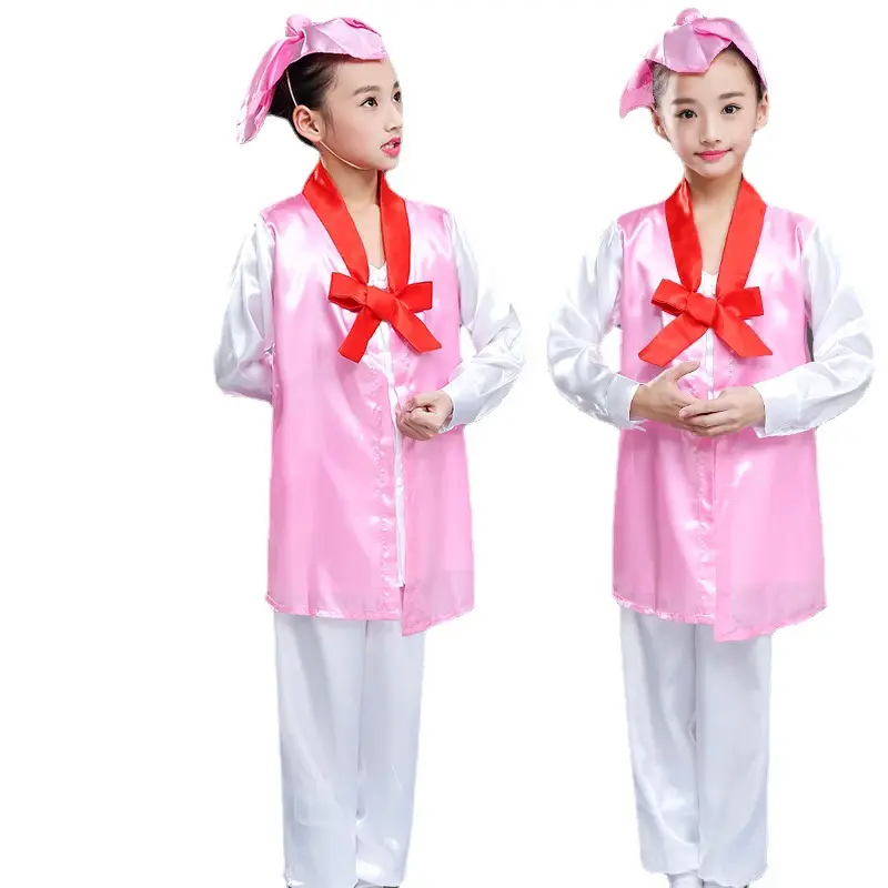Pink Hanfu Children's Costumes for Kindergarten & Parties - Image 9