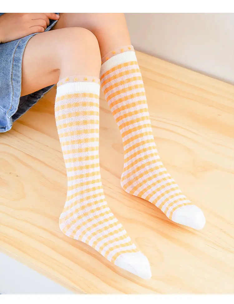 Spring Baby Socks Lace Floral Mesh Calf — feature 13
