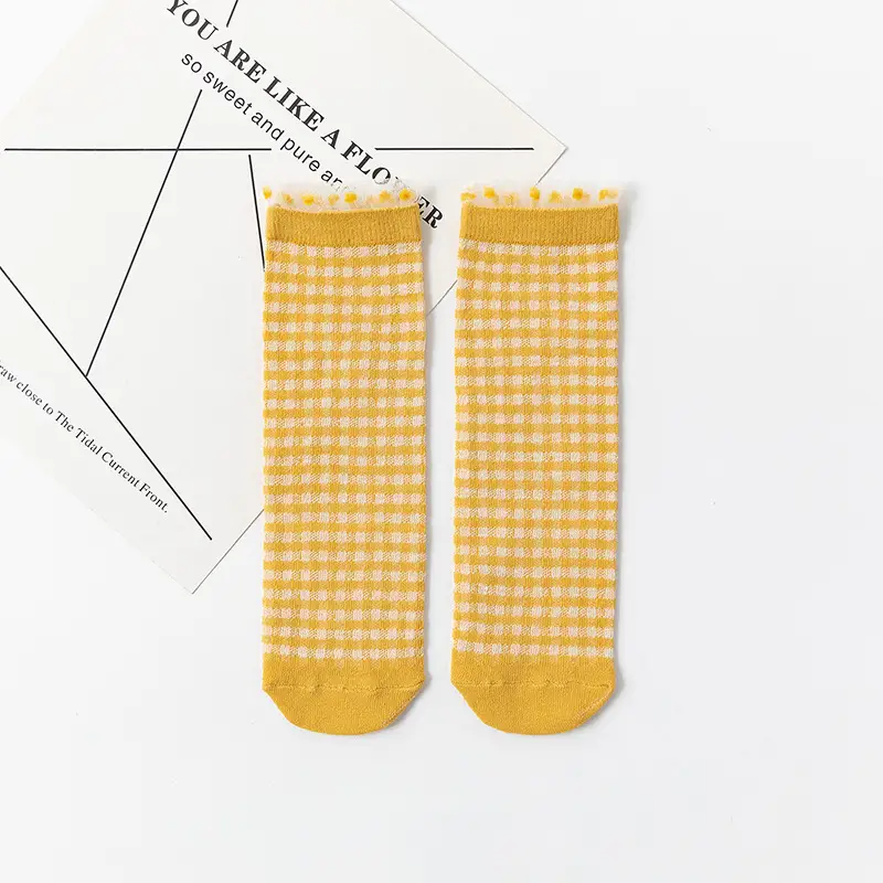 Spring Baby Socks Lace Floral Mesh Calf - Image 3