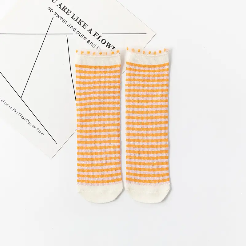 Spring Baby Socks Lace Floral Mesh Calf - Image 6