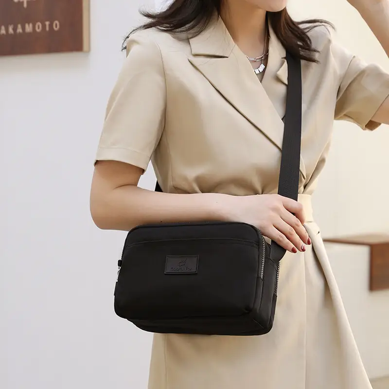 Black Crossbody Bag with Long Strap for Women - Image 10