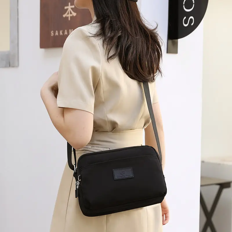 Black Crossbody Bag with Long Strap for Women - Image 11