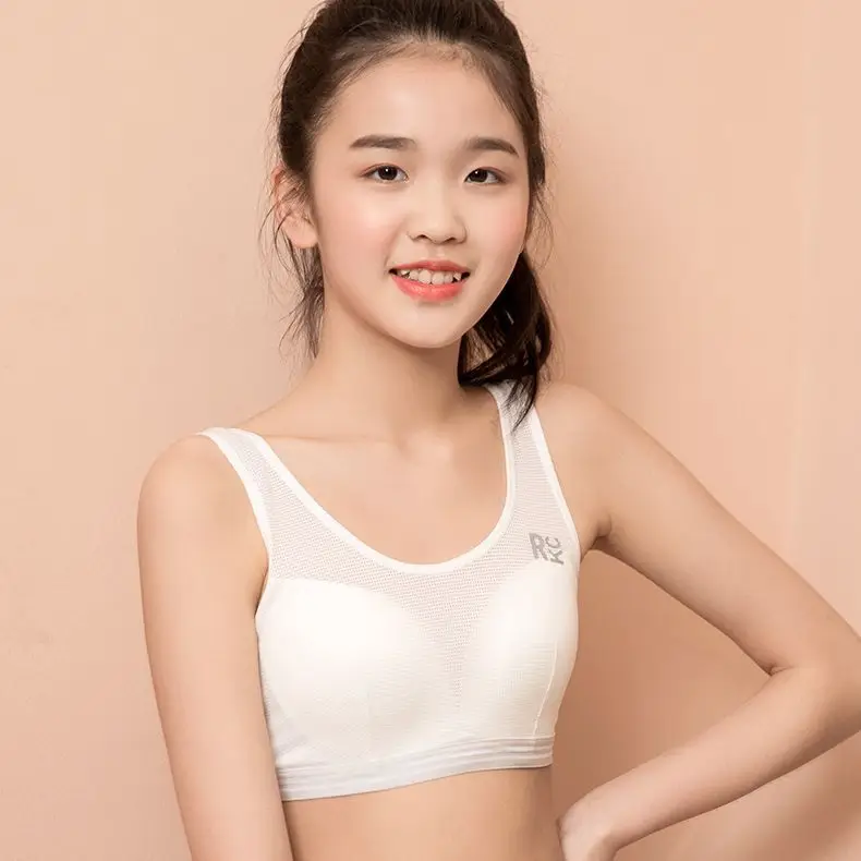 Anfeiya Girl Underwear Junior High School Students Lanjing Modal Small Chest Push-up Bra French Thin Cup Back Buckle Bra — feature 10