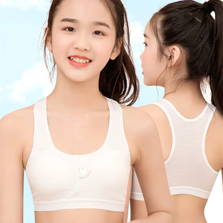 Anfeiya Girl Underwear Junior High School Students Lanjing Modal Small Chest Push-up Bra French Thin Cup Back Buckle Bra — feature 7