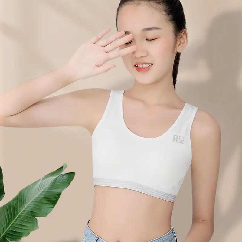 Anfeiya Girl Underwear Junior High School Students Lanjing Modal Small Chest Push-up Bra French Thin Cup Back Buckle Bra — feature 9