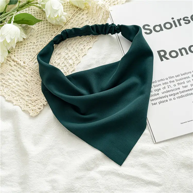 Yellow Chiffon Triangle Hair Band for Women