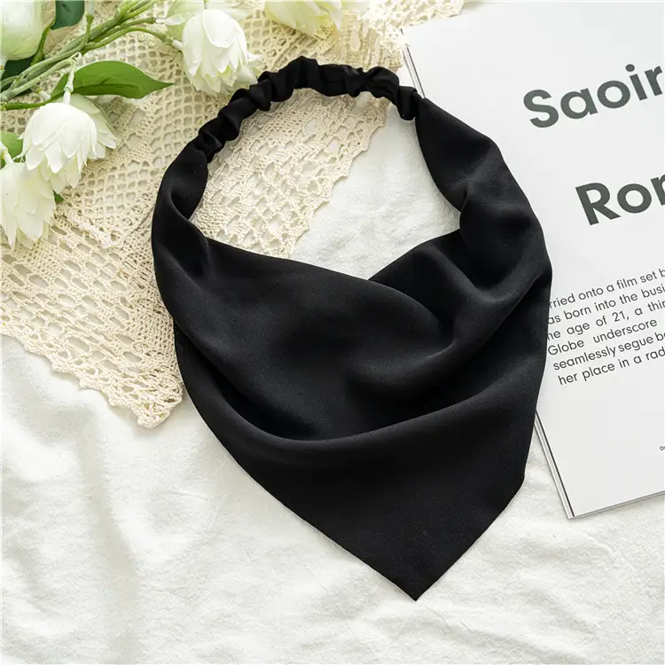 Yellow Chiffon Triangle Hair Band for Women