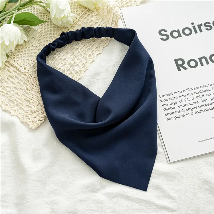Yellow Chiffon Triangle Hair Band for Women