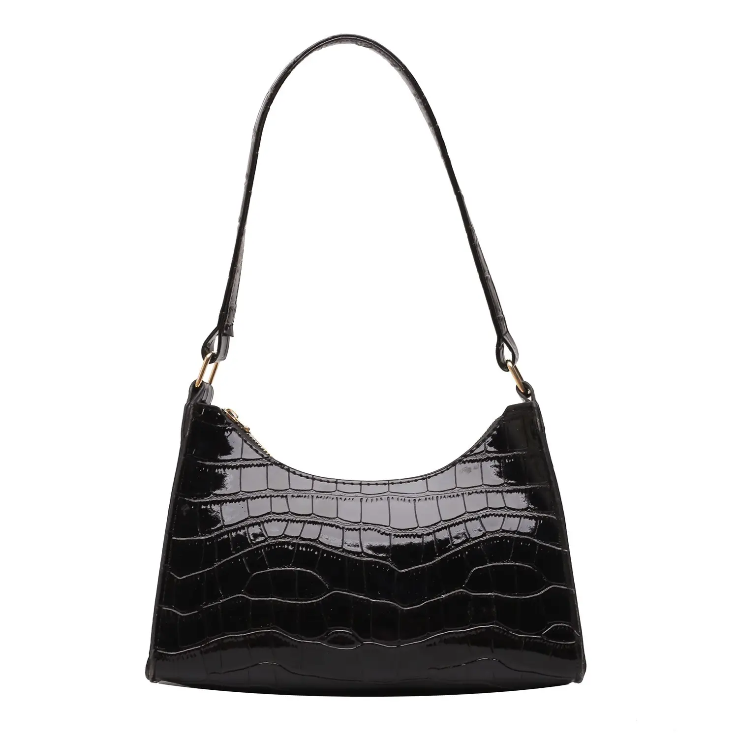 Yellow Croc Texture Shoulder Bag for Women 2023 - Image 10