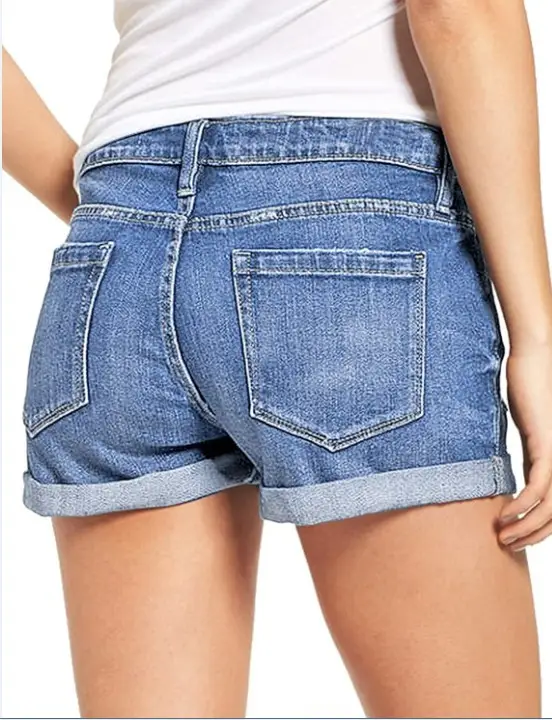 Cross-Border Ripped Denim Shorts Women Stretch Medium — feature 7