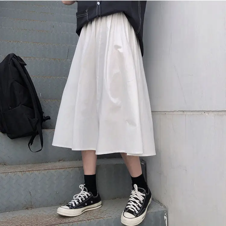 White A-Line High Waist Skirt for Women 2022 - Image 2