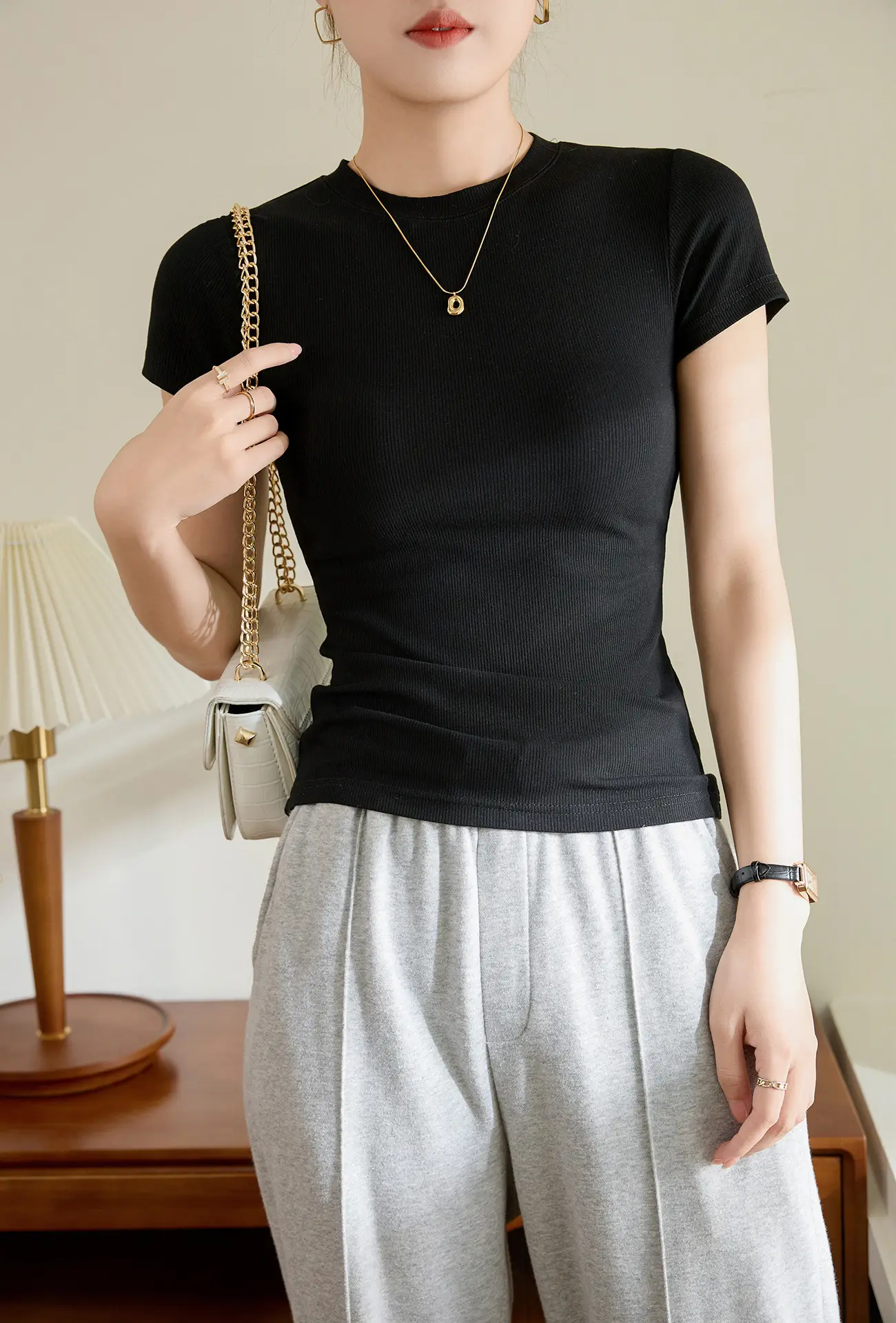 Women Ribbed Cotton T-Shirt Summer 2025 Plus Size — feature 15