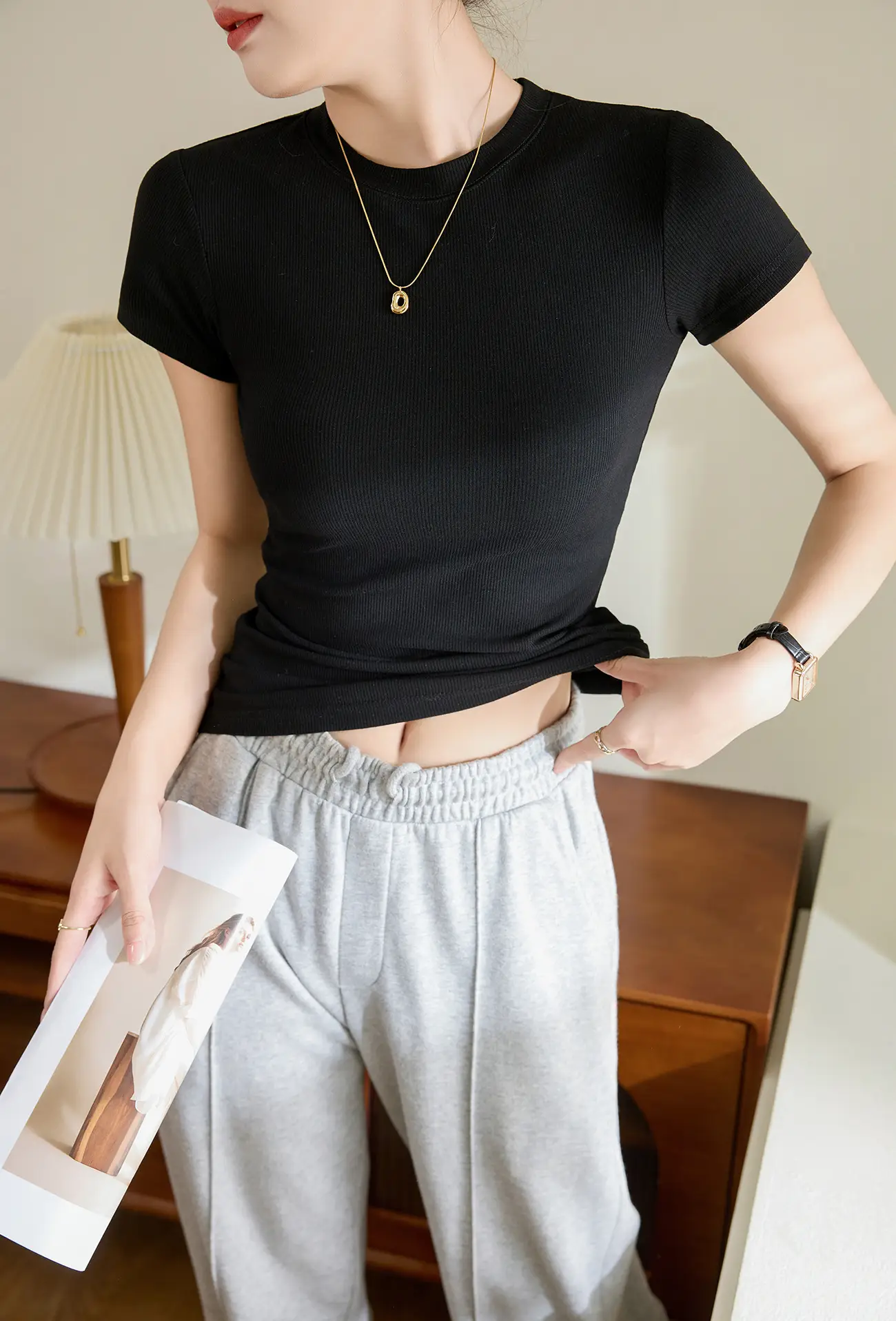 Women Ribbed Cotton T-Shirt Summer 2025 Plus Size — feature 20