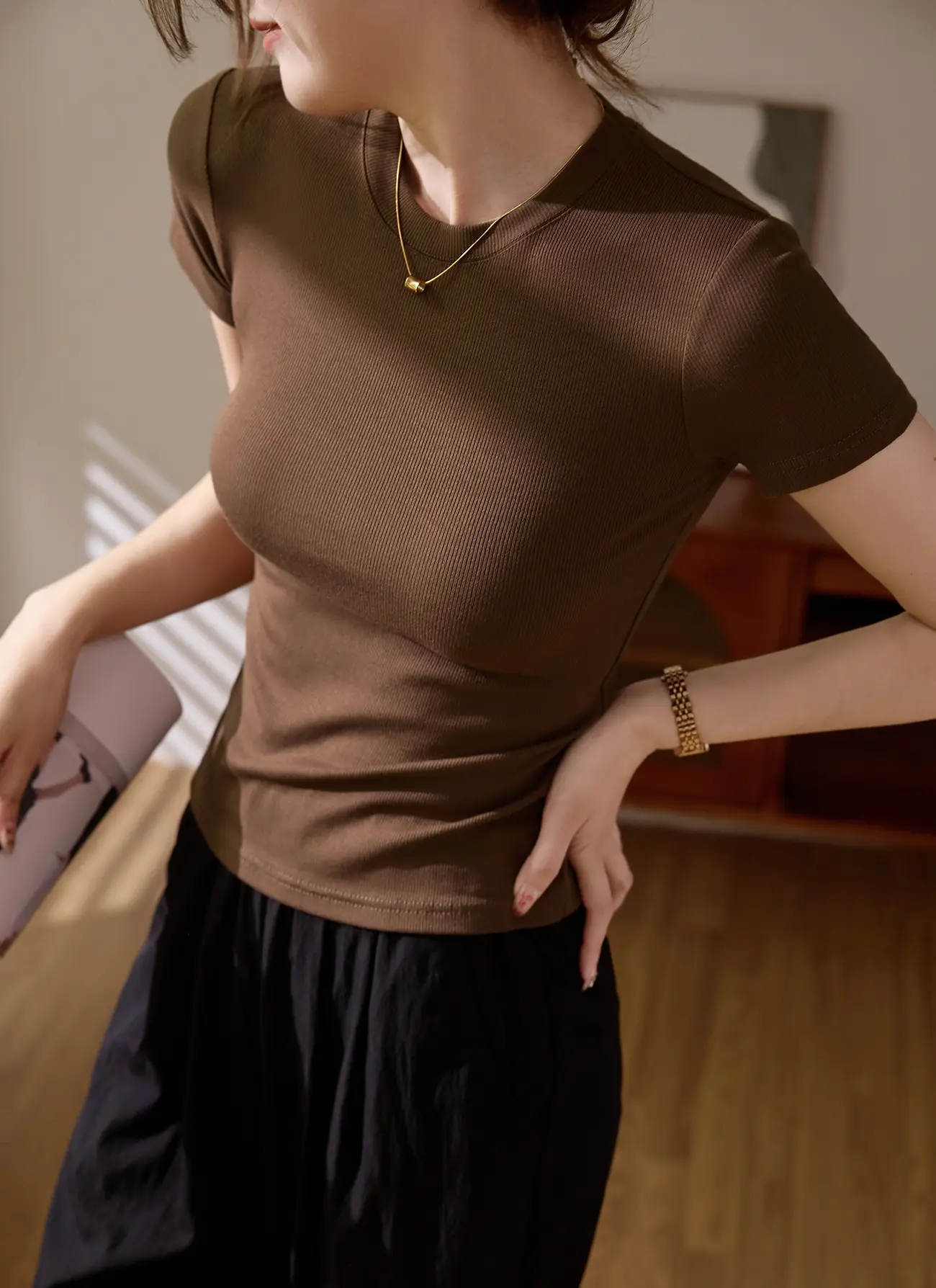 Women Ribbed Cotton T-Shirt Summer 2025 Plus Size — feature 26
