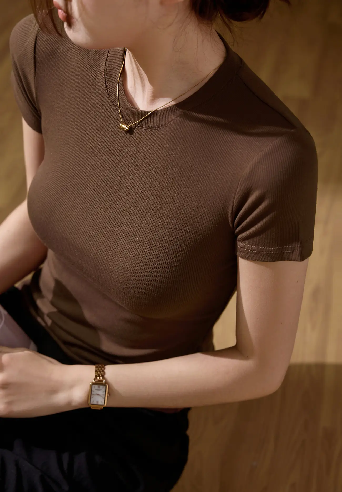 Women Ribbed Cotton T-Shirt Summer 2025 Plus Size — feature 36