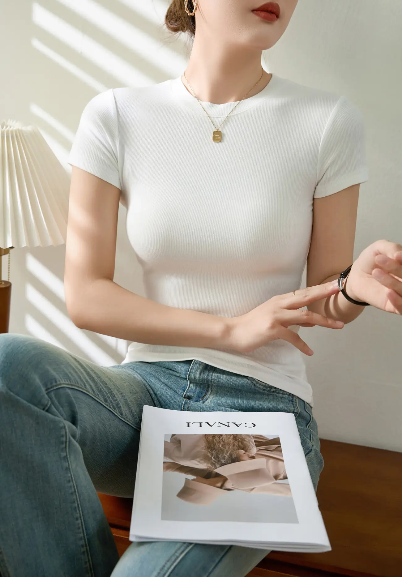 Women Ribbed Cotton T-Shirt Summer 2025 Plus Size — feature 9