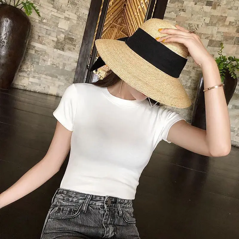 Women's Short Sleeve T-Shirt Olive Green Large - Image 13