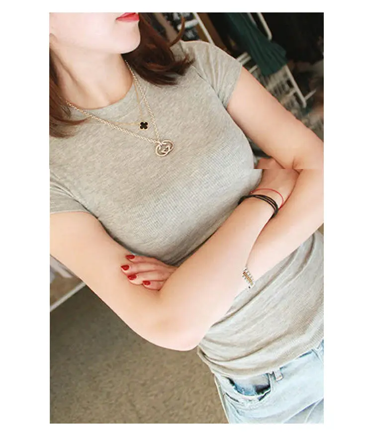Women's Short Sleeve T-Shirt Olive Green Large — feature 14