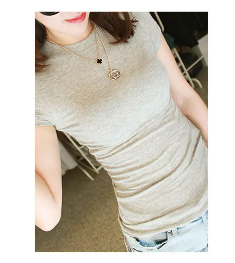 Women's Short Sleeve T-Shirt Olive Green Large — feature 15