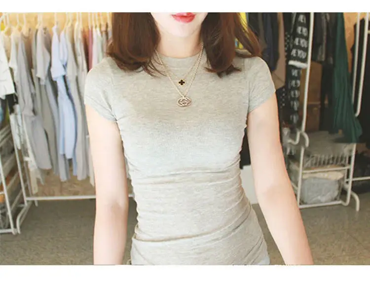 Women's Short Sleeve T-Shirt Olive Green Large — feature 16