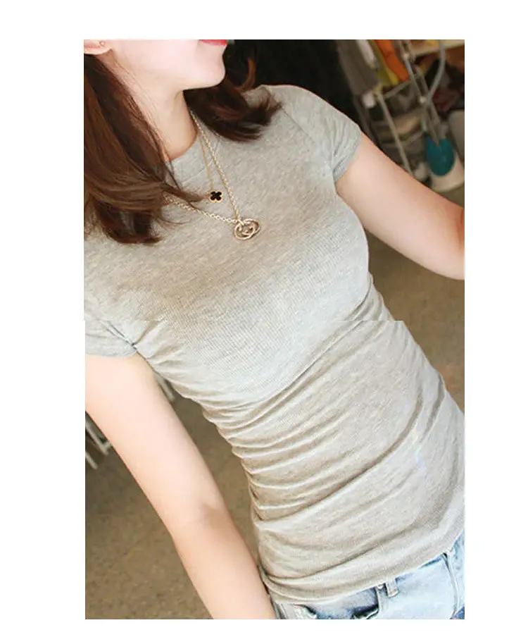 Women's Short Sleeve T-Shirt Olive Green Large — feature 17