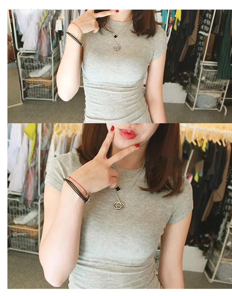 Women's Short Sleeve T-Shirt Olive Green Large — feature 18
