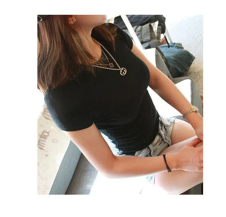 Women's Short Sleeve T-Shirt Olive Green Large — feature 20