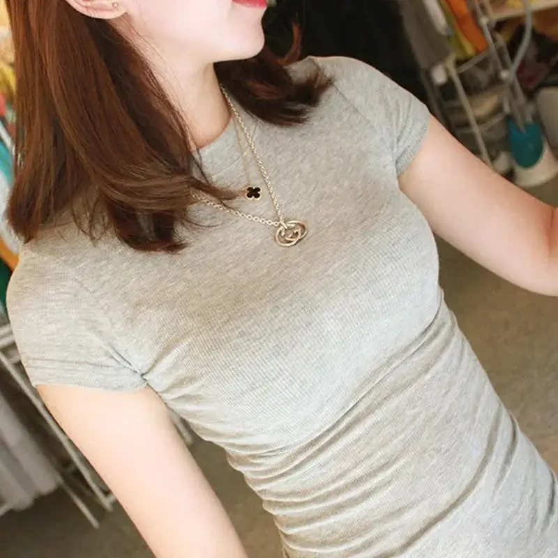 Women's Short Sleeve T-Shirt Olive Green Large - Image 2