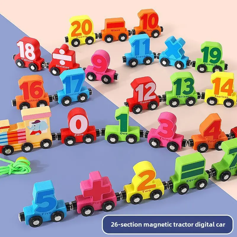 Magnetic Digital Car Train Toys for Kids 12 Colors - Image 5