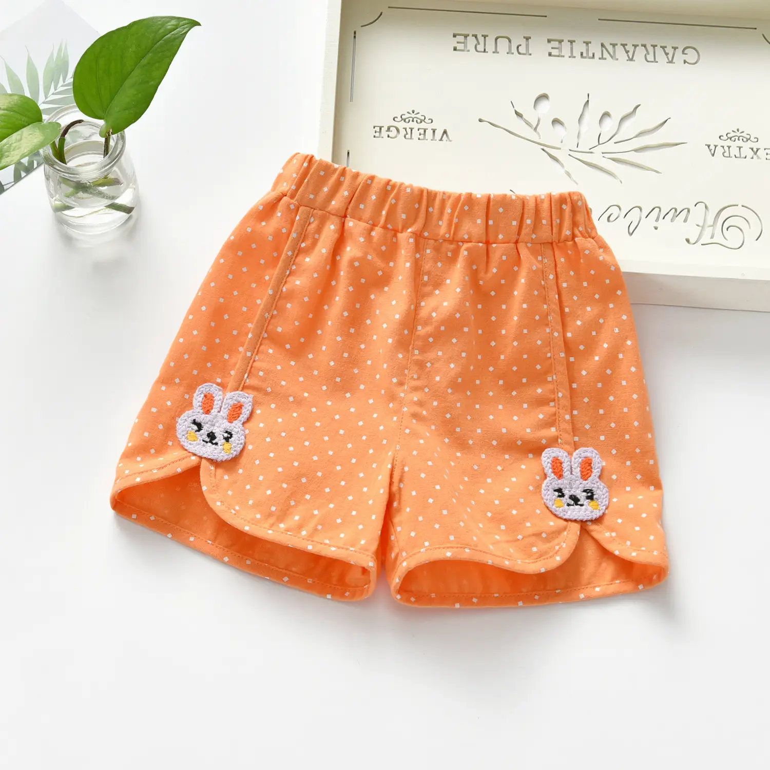 Girls' Pink Polka Dot Rabbit Shorts 2025 - Image 6