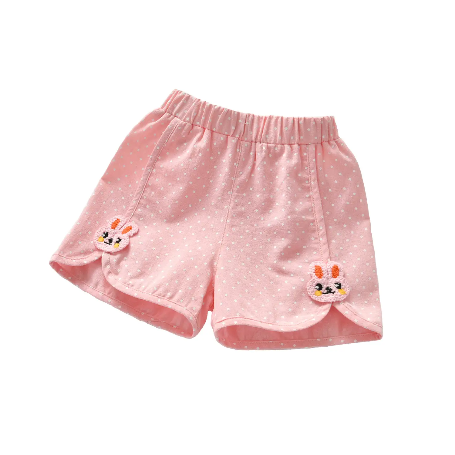 Girls' Pink Polka Dot Rabbit Shorts 2025 - Image 8