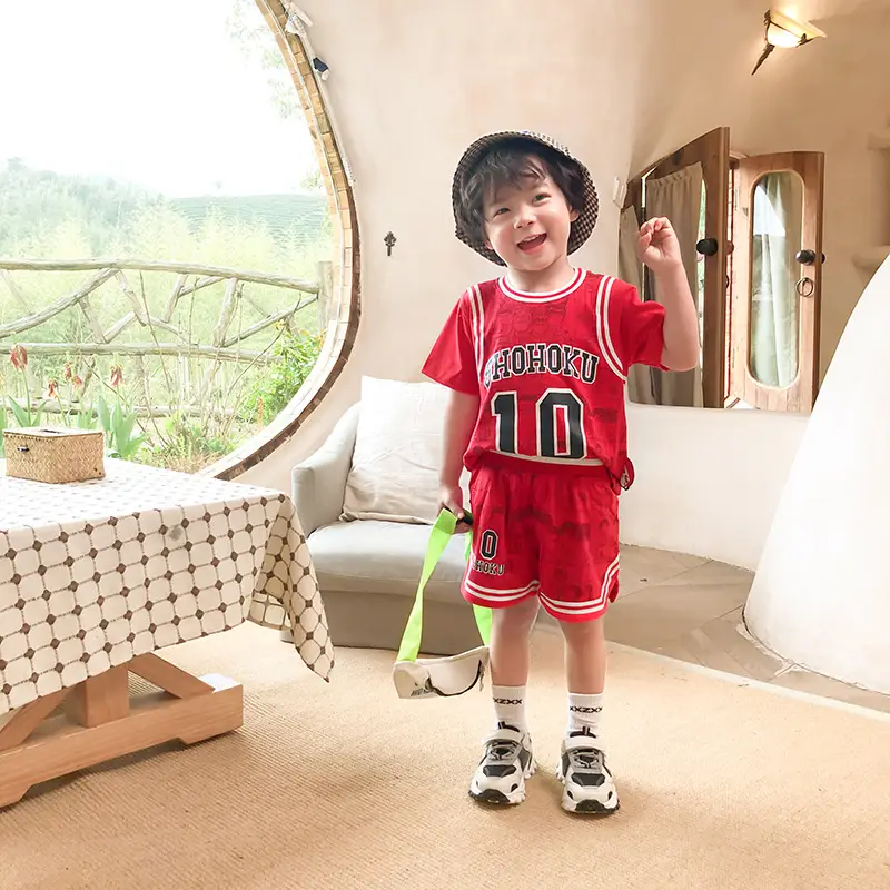Kids Cartoon Shorts Suit 2025 Summer Korean Style