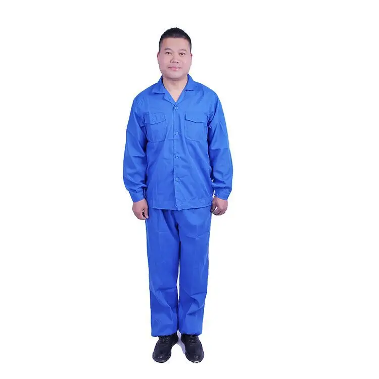 Blue Short Sleeve Labor Protective Overalls - Image 3