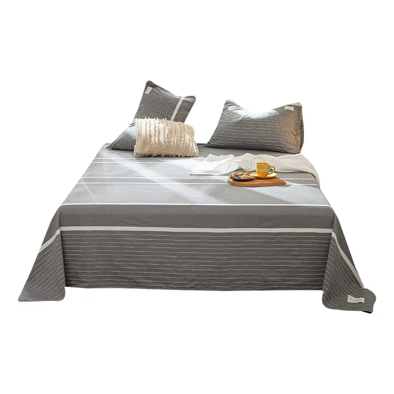 Wholesale cotton bed sheet washed cotton pure cotton simple summer dormitory quilt single piece spring and autumn double bed supplies