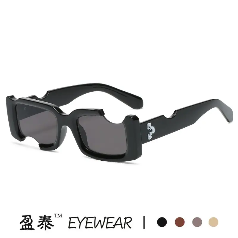 Blue Transparent Notch Sunglasses Cross-Border Style